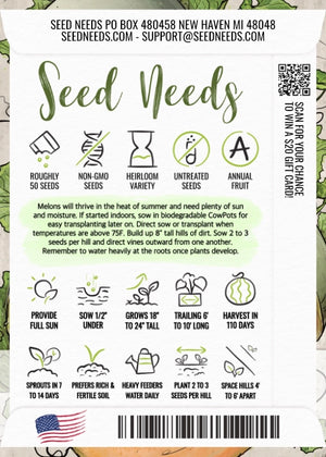 Orange Honeydew Melon Seeds For Planting (Cucumis melo)