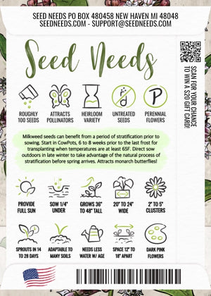 Common Milkweed Seeds For Planting (Asclepias syriaca)