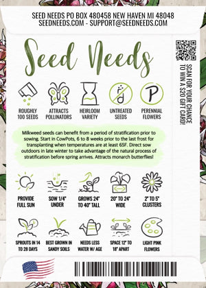 Showy Milkweed Seeds For Planting (Asclepias speciosa)