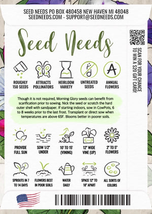 Crazy Mixed Morning Glory Seeds For Planting (Ipomoea pupurea / nil)