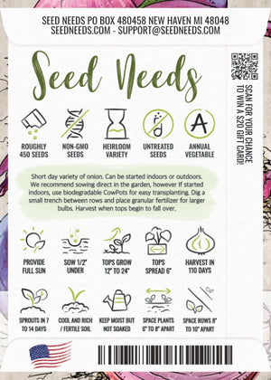 Red Burgundy Onion Seeds For Planting (Allium cepa)
