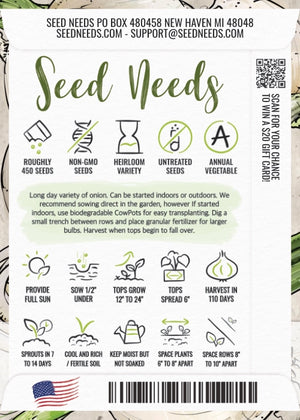 White Sweet Spanish Onion Seeds For Planting (Allium cepa)