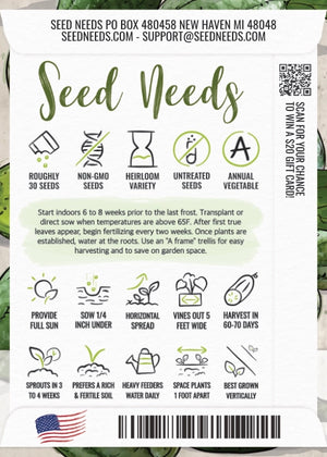 Cucamelon Seeds For Planting, Mexican Sour Gherkin (Melothria scobra)