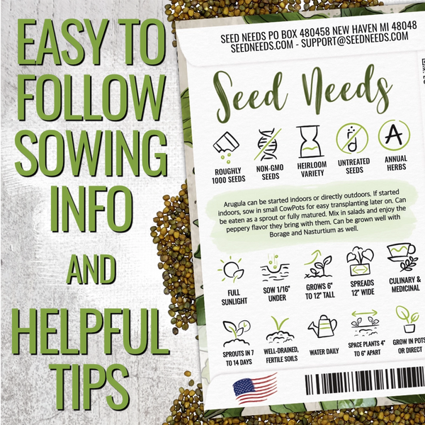 Arugula Herb Seeds For Planting (Eruca sativa)