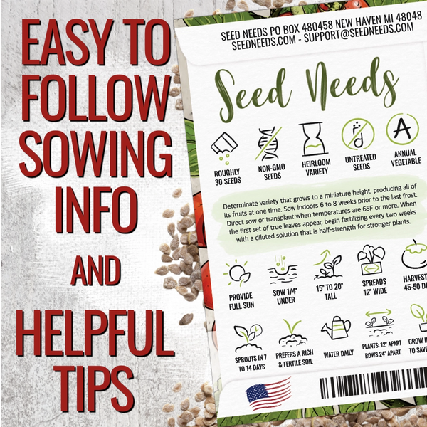 tomato seed planting time Tiny Tim Tomato Seeds For Planting (Lycopersicon esculentum) – Seed Needs LLC