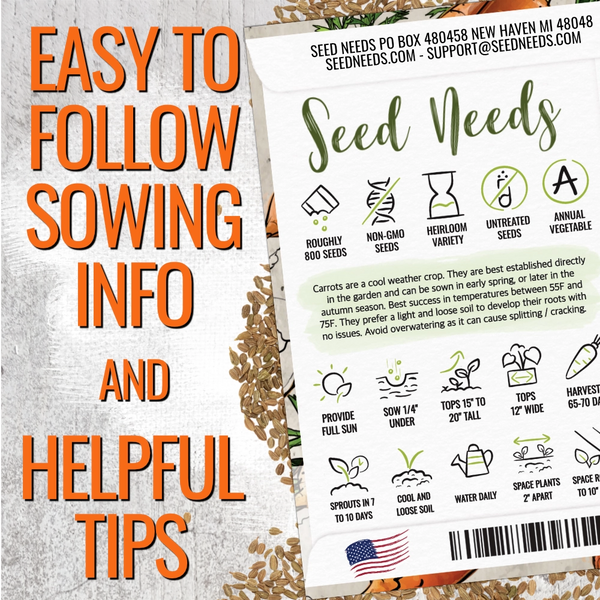 Scarlet Nantes Carrot Seeds For Planting (Daucus carota)