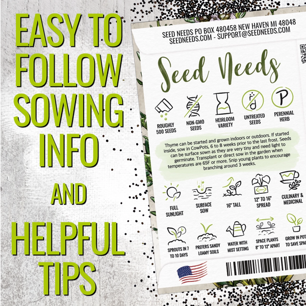 Thyme Herb Seeds For Planting (Thymus vulgaris)