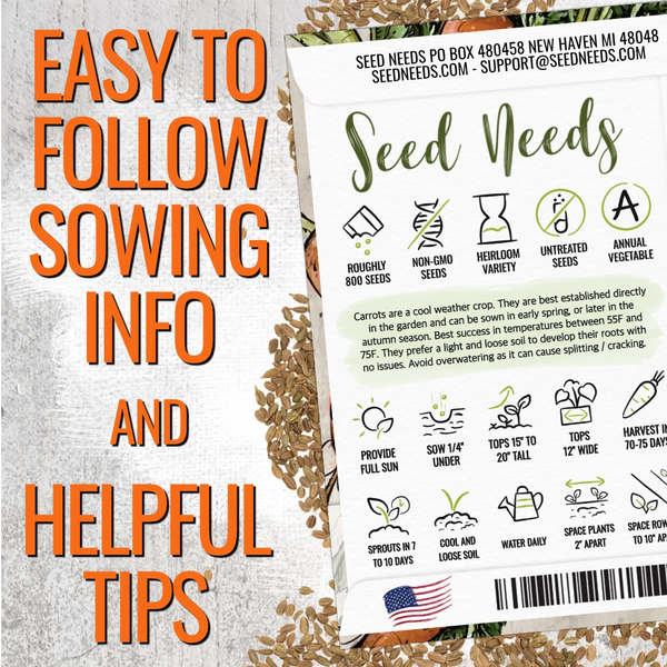 Tendersweet Carrot Seeds For Planting (Daucus carota)