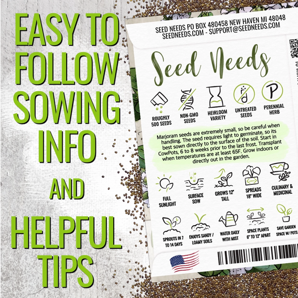 Sweet Marjoram Herb Seeds For Planting (Origanum majorana)