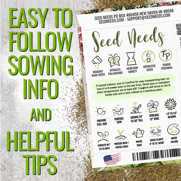 licking seeds before planting Excelsior Mixture Foxglove Seeds For Planting (Digitalis purpurea) – Seed Needs LLC