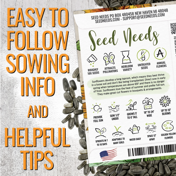 Tall Sungold Sunflower Seeds For Planting (Helianthus annuus)