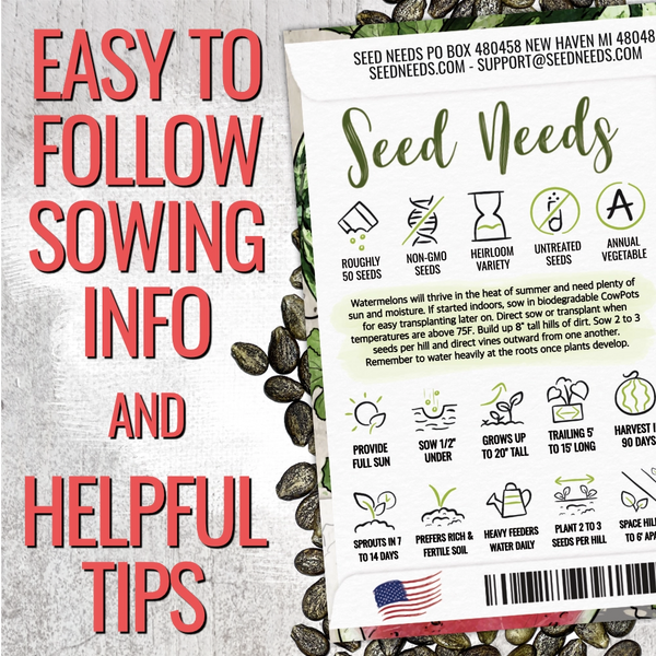 Crimson Sweet Watermelon Seeds For Planting (Citrullus lanatus)