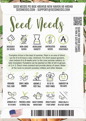 Fairytale Pumpkin Seeds For Planting (Cucurbita moschata)