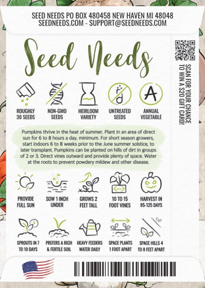Spooky Mixture Pumpkin Seeds For Planting (Cucurbita pepo / maxima)
