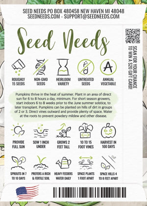Casper Pumpkin Seeds For Planting (Cucurbita pepo)