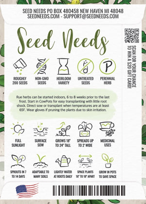 Rue Herb Seeds For Planting (Ruta graveolens)