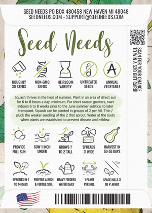 Crookneck Summer Squash Seeds For Planting (Cucurbita pepo)