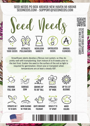 Strawflower Seed Mixture (Helichrysum bracteatum)