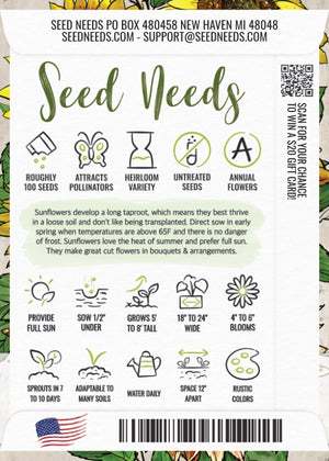 Autumn Beauty Sunflower Seeds For Planting (Helianthus annuus)