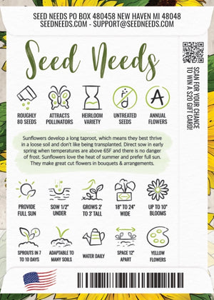 Dwarf Sunspot Sunflower Seeds For Planting (Helianthus annuus)
