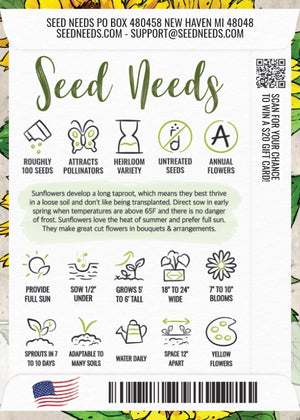 Henry Wilde Sunflower Seeds For Planting (Helianthus annuus)
