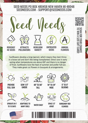 Moulin Rouge Sunflower Seeds For Planting (Helianthus annuus)