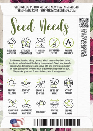 Procut Red Sunflower Seeds For Planting (Helianthus annuus)