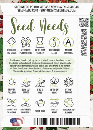Red Sun Sunflower Seeds For Planting (Helianthus annuus)