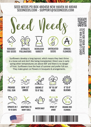 Velvet Queen Sunflower Seeds For Planting (Helianthus annuus)