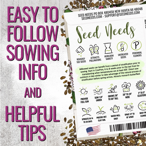 milkweed seeds planting instructions Pink Swamp Milkweed Seeds For Planting (Asclepias incarnata) – Seed Needs LLC