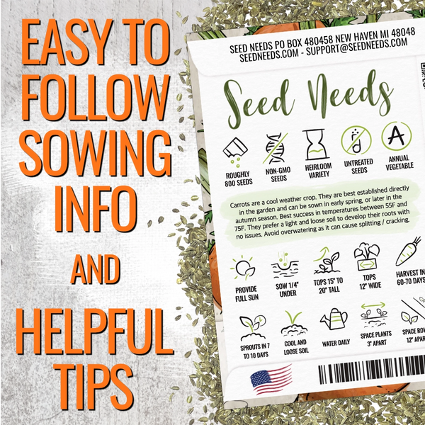 Paris Market Carrot Seeds For Planting (Daucus carota)