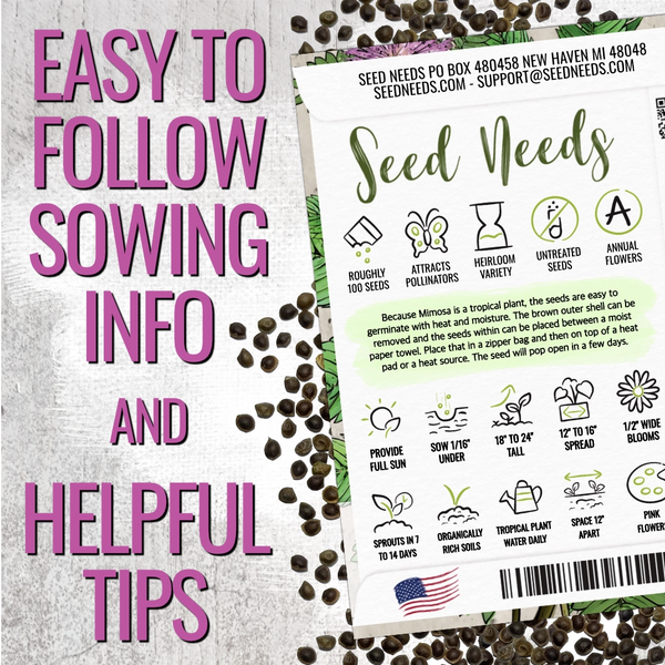 planting mimosa seeds Sensitive Plant Seeds For Planting (Mimosa Pudica) Seed Needs – Seed Needs LLC