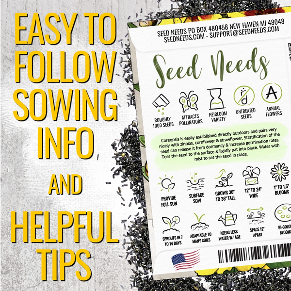 Coreopsis Plains Seeds For Planting (Coreopsis tinctoria)