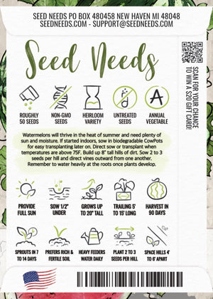 Crimson Sweet Watermelon Seeds For Planting (Citrullus lanatus)