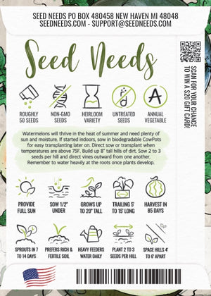 Sugar Baby Watermelon Seeds For Planting (Citrullus lanatus)
