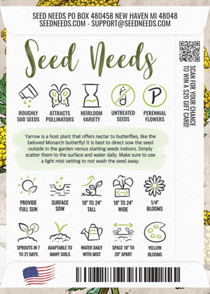 Gold Yarrow Seeds For Planting (Achillea filipendulina)