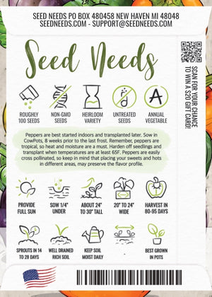 Rainbow Mixed Bell Pepper Seeds For Planting (Capsicum Annuum)