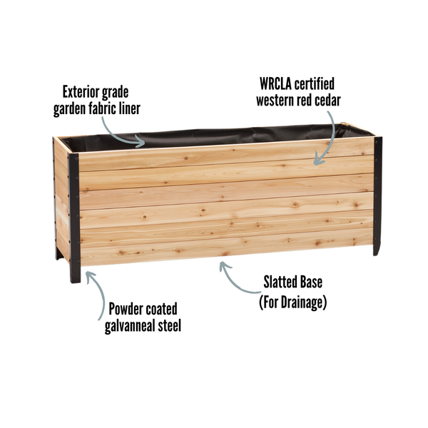 18" x 60" Planter Box - 24" Tall