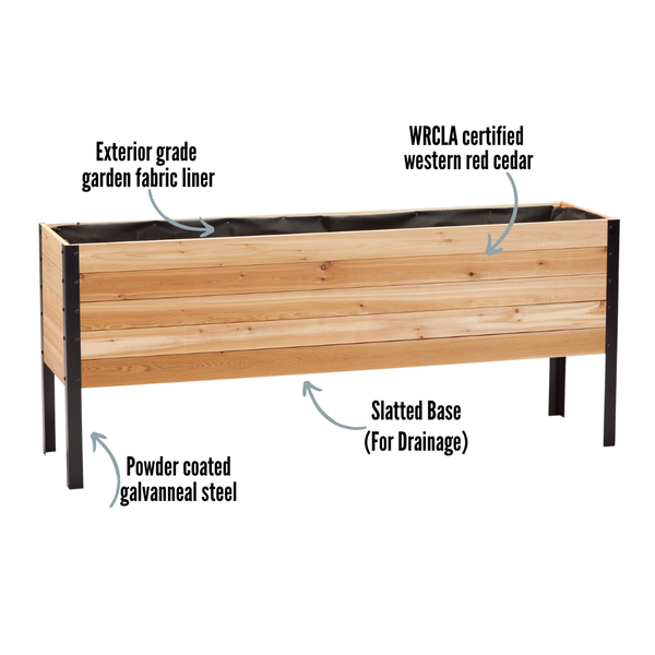 18" x 72" Raised Garden Bed