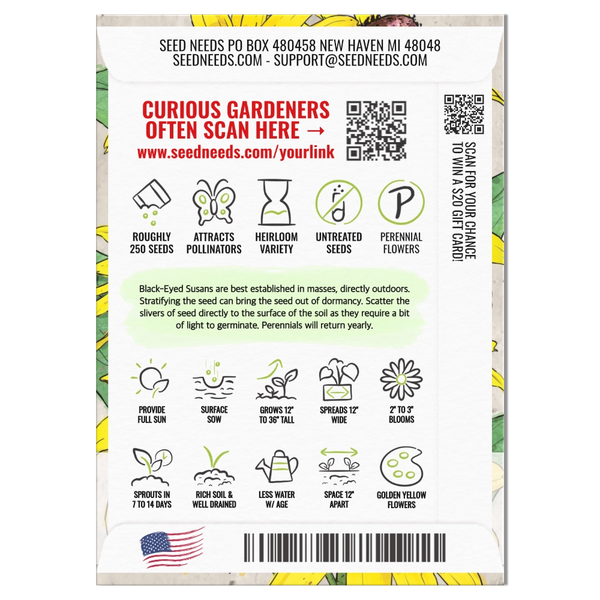 "Thank You" Rudbeckia Affiliate Seed Packets (Set of 500 Packets) AF048