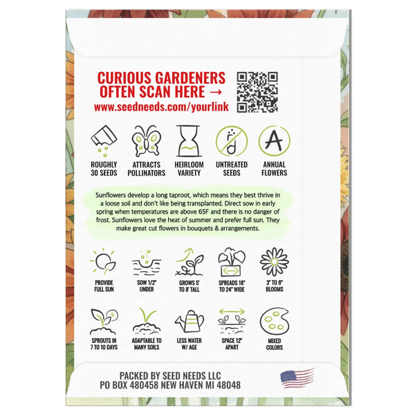 "Thank You" Sunflower Affiliate Seed Packets (Set of 500) AF489