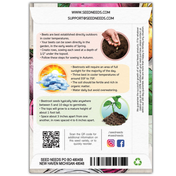 Rainbow Mixed Beet Seeds For Planting (Beta vulgaris)