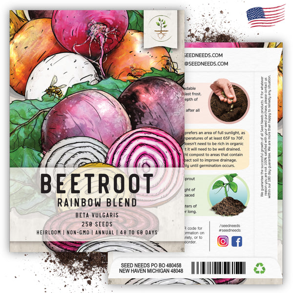 Rainbow Mixed Beet Seeds For Planting (Beta vulgaris)