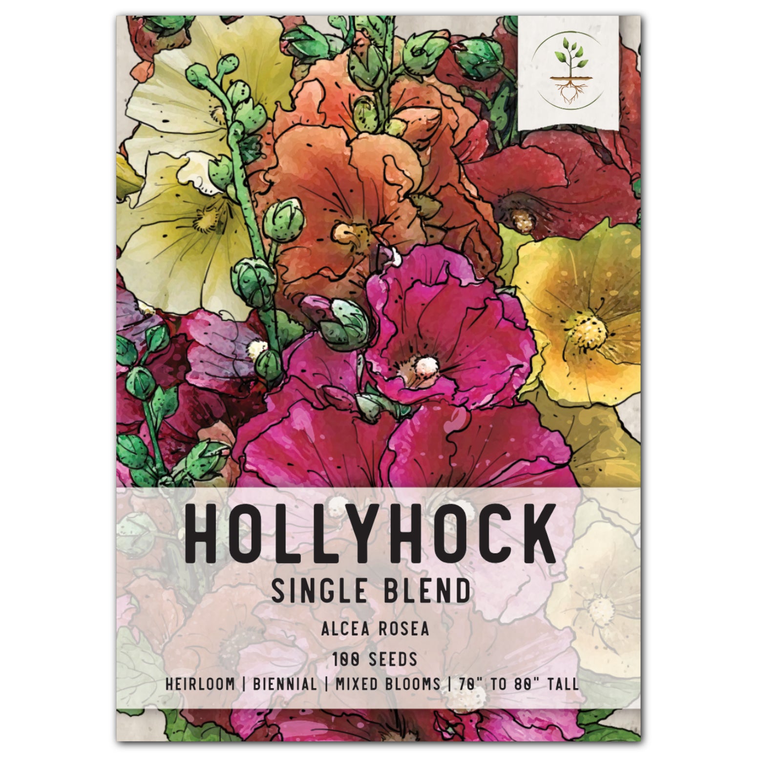 Single Hollyhock Mixture (Alcea rosea)