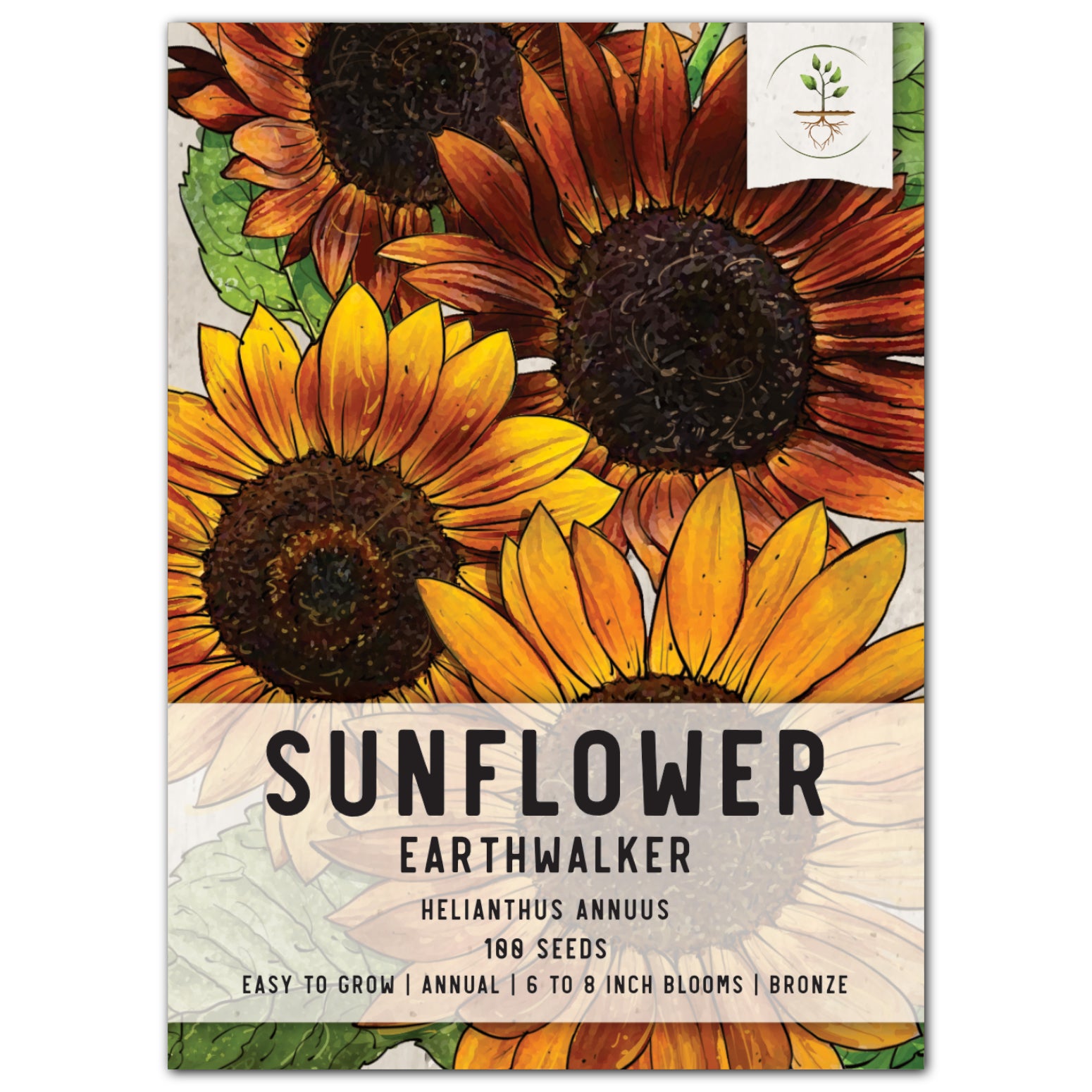 Earthwalker Sunflower Seeds For Planting (Helianthus annuus)