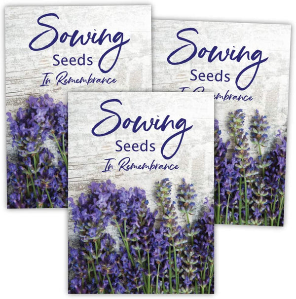 Lavender Seed Packet Favors (FAV-010) "Sowing Seeds For Planting In Remembrance"