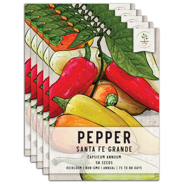 Santa Fe Grande Hot Pepper Seeds For Planting (Capsicum annuum)