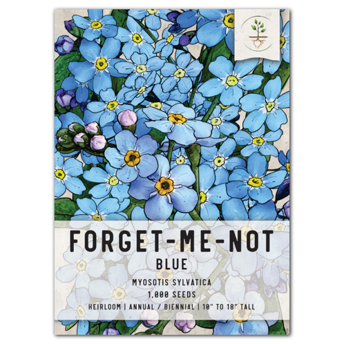 Forget-Me-Not Seed Packet Collection - Rose, White & Blue