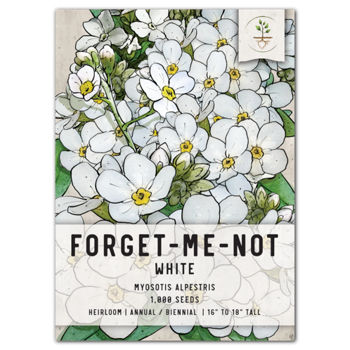Forget-Me-Not Seed Packet Collection - Rose, White & Blue