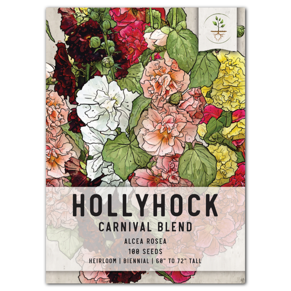 Carnival Hollyhock Mixture (Alcea rosea)